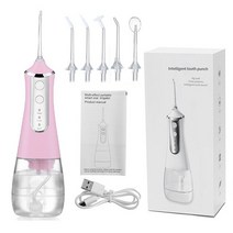 워터픽 LISM 휴대용 구강 워터 치과 제트 치아 350ML 5 입 세척기, 8.pink