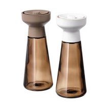 이케아 HALVTOM 할브톰 향신료분쇄기 유리 2개입 19cm 조미료 후추 그라인더 분말 주방용품, 브라운_605.234.59