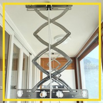 국내산 천장빨래건조대 부착식 빨래걸이 천정 스텐 건조대 아파트 베란다 설치, 봉스텐 2단, 1개