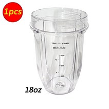 휴대용 18 oz 온스 컵 예비 교체 부품 액세서리 1 개 뉴트리 닌자 자동-iQ 900W 1000W 및 듀오 블렌더 쥬, 한개옵션0