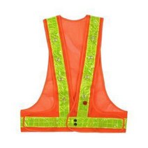 형광반사띠 LED엑스반도 점멸 안전조끼 현장조끼 경찰, 1개