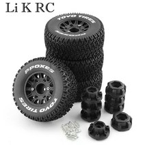외발 전동휠 112mm 110 쇼트 코스 트럭 타이어 휠 12mm 헥사 슬래시 아르마 센톤 HuanQi 727 Vkar 10sc Hpi Rc 자동차용 4 개, 3.4PCS