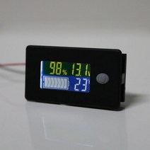 휴대용 배터리 잔량 체크 용량 표시기 12V 24V 36V 48V 60V 72V 10-100V 리튬 이온 납산 테스터 LCD 온도 전압계 포함, 한개옵션0