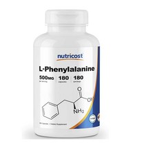 뉴트리코스트 Nutricost L-Phenylalanine 엘 페닐알라닌 500mg 180정 1개, 1