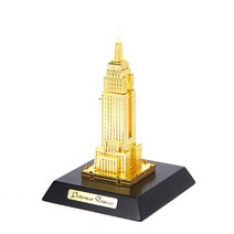 메탈투어 3D메탈 입체 퍼즐 모음, 3D빅메탈 엠파이어 스테이트빌딩(골드), 1Ea