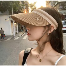 글램공식 여성 여름 데일리 라탄썬캡 라피아햇 자외선 차단 선캡