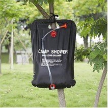 야외 휴대 간이 캠핑 용 샤워백 워터백 샤워기 20리터