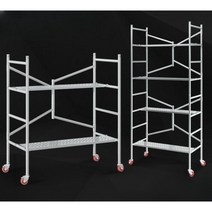 시스템비계 이동식 작업다이 작업대 접이식 아시바, 135x120x60회전휠+미끄럼방지패널