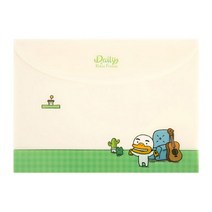 설래임 카카오프렌즈 A4 데일리 가로형 봉투 파일, 튜브