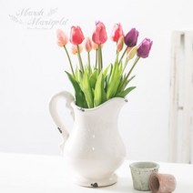 마쉬매리골드 조화 리얼 튤립 번들 47cm, 뷰티(NA251674)