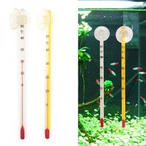 비중계 수족관 온도계 물고기 탱크 물 잠수정 유리 온도 측정 도구 흡입 컵, 02 Yellow, Yellow