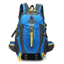 40L 캠핑 등산 배낭 야외 방수 스포츠 가방 남자 하이킹 여행 배낭 여성 가방 물 가방, Blue