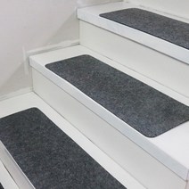 쿠션 계단매트 미끄럼방지 계단 강력 부착식, 계단매트 55(그레이), 1
