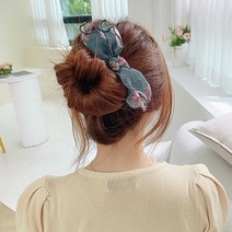 프릴리아 당고 올림머리 헤어밴드 머리고정 똥머리 트위스트 플라워 예쁜 고급 꽃 머리끈