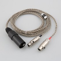 [해외] 16core hifi 4pin occ 2.5 3.5 4.4mm xlr 밸런스드 이어폰 헤드폰 업그레이드 케이블 audeze lcd 3 lcd-2 lcd2 lcd-4, 2m, 3.5mm 스테레오