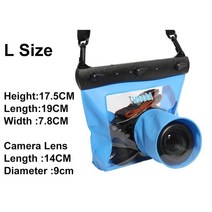 프리다이빙 20M 수중 다이빙 백 Slr 카메라 하우징 케이스 파우치 드라이 캐논 니콘 Dslr 용 방수, 04 Blue L