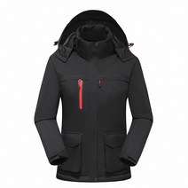 캠핑 분리형 후드 Windproof 겨울 열 의류 야외 따뜻한 난방 코트와 여성 지능형 온수 재킷, 01 Black_04 XXL