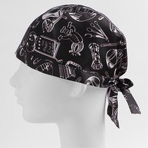 현모양처 셰프 일러스트 조리모자 두건형 요리 주방모자, 상세페이지 참조