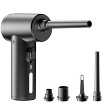 무선 에어 더스터 50000 RPM 먼지 제거 건 컴퓨터 노트북 키보드 카메라 청소용 USB 압축 공기 송풍기 청소, 검은색