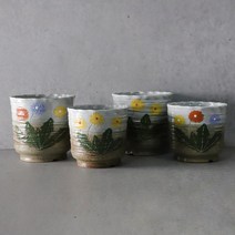 물빠짐 민들레 수저통 2종 2size, 중, 삼색민들레