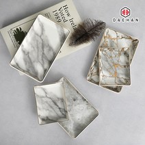 대한 골드 마블 대리석 트레이 감성 인테리어 촬영 소품, 02_사각골드마블-대