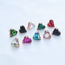 삐까뻔쩍pkpj [무배/제작]Silver 최상급 크리스탈 심쿵하트 투웨이 귀걸이