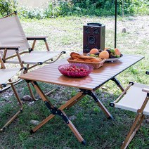 캠핑용 폴딩 롤테이블 위드미 차박 감성 접이식 테이블 90cm 120cm 폴딩체어, 폴딩롤테이블, 중형(월넛)