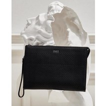 23SS [GREAT HOUSE CHECK] 블랙 체크 패턴 소가죽 클러치백 DBBA3E306BK