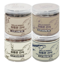 참좋은간식 큐브 통간식 150g 4종, 오리 + 북어 혼합맛, 치킨 + 북어 혼합맛, 연어 + 북어 혼합맛, 소 + 북어 혼합맛, 1세트