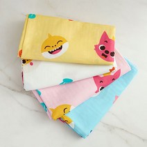 핑크퐁 블랭킷 아기담요 유모차 아기띠 외출용 얇은이불 낮잠이불, 블루