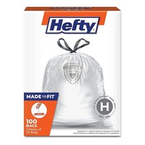 Hefty 쓰레기 봉투에 맞게 제작 simplehuman 사이즈 H (9갤런)에 적합 100개 (각 20개의 봉지 5개)