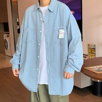 남친룩 오버핏 간절기 빈티지 데님셔츠 필수템 린넨셔츠 여름셔츠 여름남방 남성상의 캐주얼남방 린넨남장