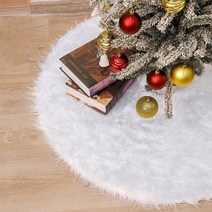 [트리가리개] 캐슬라이트 린넨 크리스마스 트리 원형 러그 카페트 소품 덮개 인테리어 선물 장식 파티용품, 산타
