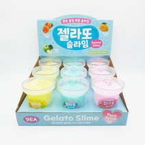 3000 젤라또 슬라임 9개입 1박스-투톤 말랑 쫀득 슬라임, 단품, 단품