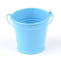심플 디자인 컬러 양철 미니화분, 블루