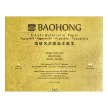 바오홍 전문가용 수채화 종이 평량300g 수채화 데생 소묘, 미세51x36cm 300g