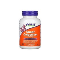 NOW Foods Now Super Colostrum 500mg 90 Veg 캡슐 GMP Quality Assured