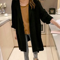 여성 캐주얼 마이 여름 린넨 롱자켓 봄가을 아우터_ 선물 - 2022958EA