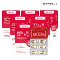 한미생활건강 혈행가득 혈행개선제 영양제 오메가3 1000mg 30캡슐, 30정, 6박스