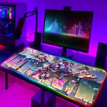 게이밍 의자리그 오브 레전드 컴퓨터 매트 RGB 마우스 게임 패드 Pc 액세서리 게이머 키보드 애니메이션, 12 HC006627_02 300x350x3mm