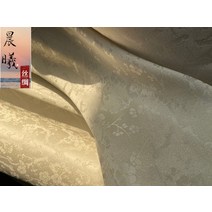 고급 양단 공단 한복 금장 매화 자카드 실크 원단