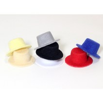 페도라 모자 파츠 석고방향제 만들기 인형 악세사리 데코 DIY 재료 미니어처, 블랙