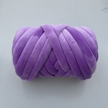 프리미어울 손 뜨개질용 슈퍼 청키 원사 크고 두꺼운 거대한 실 로빙 스피닝 DIY 팔 굵은 벨벳 부드럽고 큰 담요 1kg 1000g, Purple 1KG
