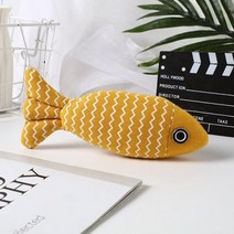 고양이장난감 물고기 킥 스틱 고양이 장난감 씹는 이빨 상호 작용 개, YELLOW