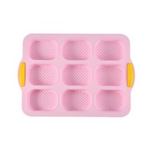 베이킹 오븐 Stomates 실리콘 베이킹 케이크 금형 Bakeware 식품 등급 파티 요리 도구 햄버거 빵 개, 14 Pink-B