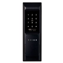 SSSAK AK-N102P(블랙) 푸시풀도어락 무타공번호키 현관문도어록 카드키4개, C지역설치의뢰(보강판포함)