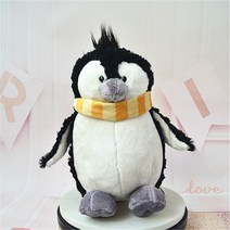 펭귄 인형 피규어 장난감 생일선물 어른용 진정 인형 장난감 베개 플러시 빨간 그물 선물 귀여운 숙박, 크림색의 흰색_25cm 컬렉션 + 구매 우선 배송