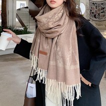 40대 50대 중년 여성 엄마 목도리 머플러 갈색 남성