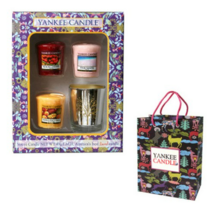 양키캔들 보티브4종 실버나무 멀티컬러홀더4 캔들선물세트 + 쇼핑백, 블랙체리 + 클린코튼 + 레몬 라벤더 + 바하마 브리츠, 6세트