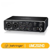 Behringer UMC202HD 오디오 인터페이스 입출력 탑재 USB 세트 2입력 2출력 오디오 인터페이스 사운드 카드